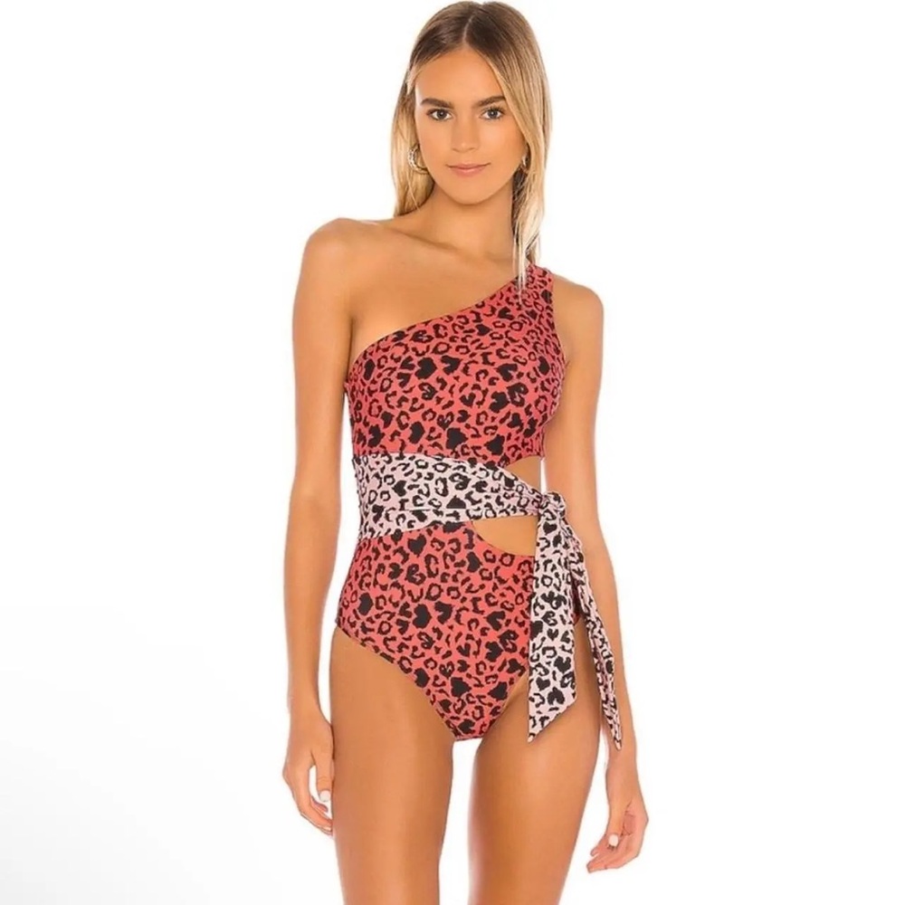 Beach Riot One Piece Leopard Swim Size XS